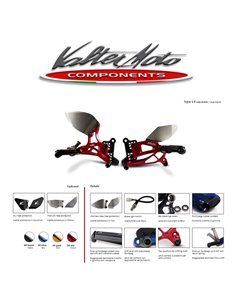 PEK044 VALTER MOTO ESTRIBERAS T2.5 ROJAS KAWASAKI ZX-6R NINJA 636 - 2005 2006